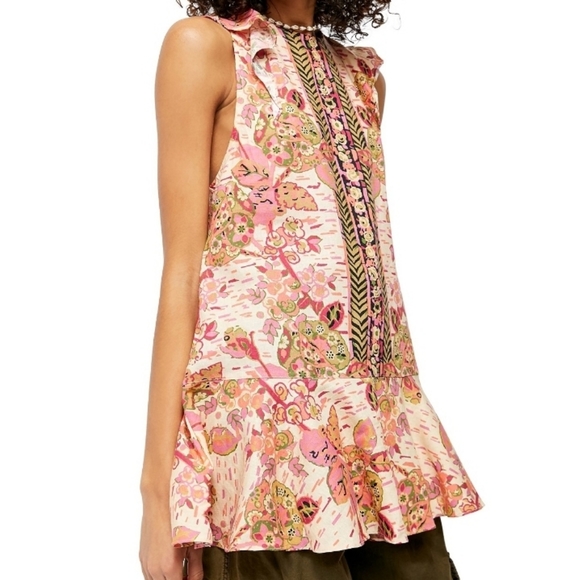 Free People Summer in Tulum Linen Blend Tunic - Picture 3 of 9